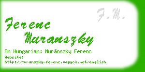 ferenc muranszky business card